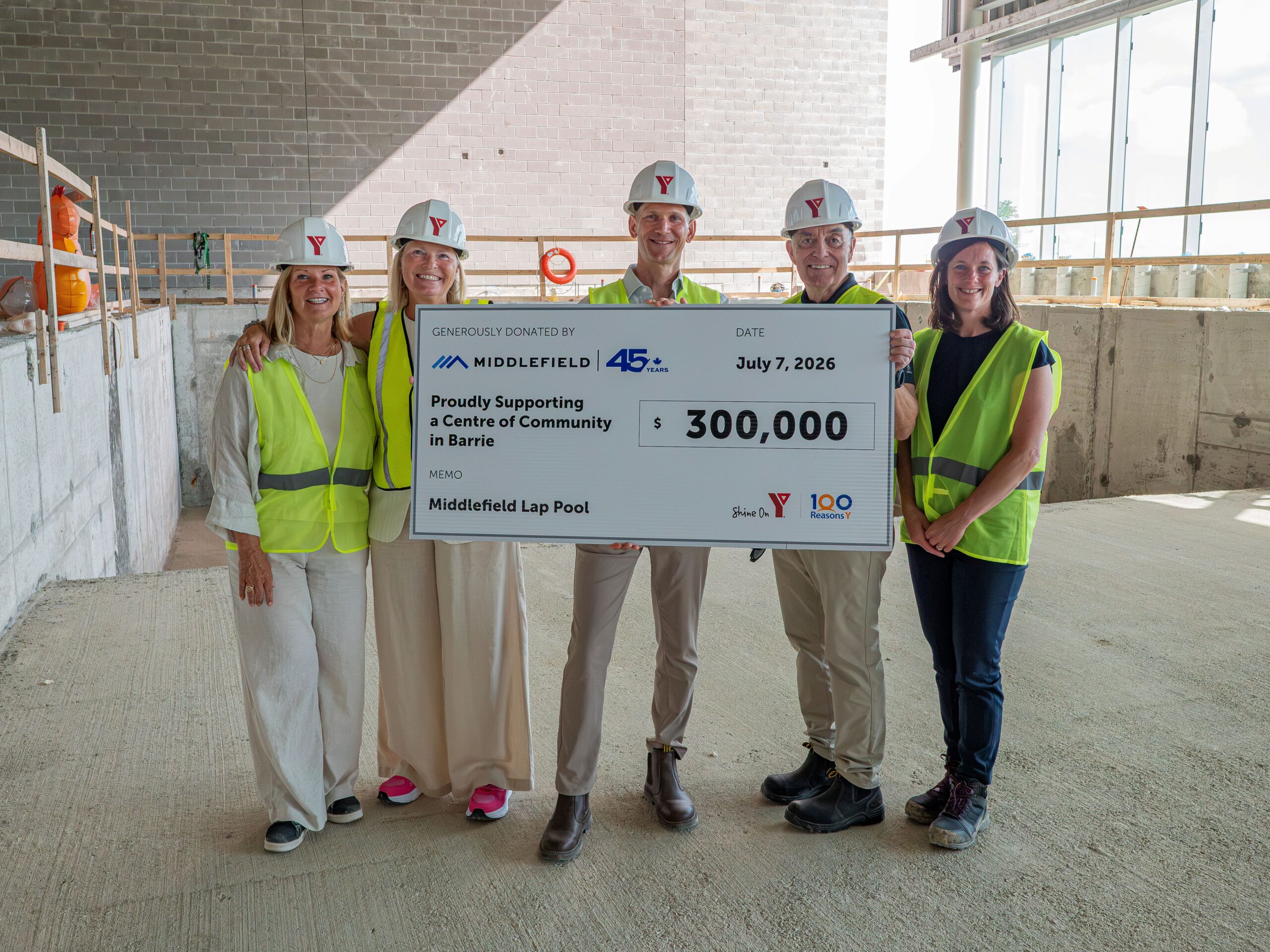 Middlefield Charitable Foundation Donates $300,000 to New YMCA in Barrie, Naming the ‘Middlefield Lap Pool’ - YMCA of Simcoe Muskoka